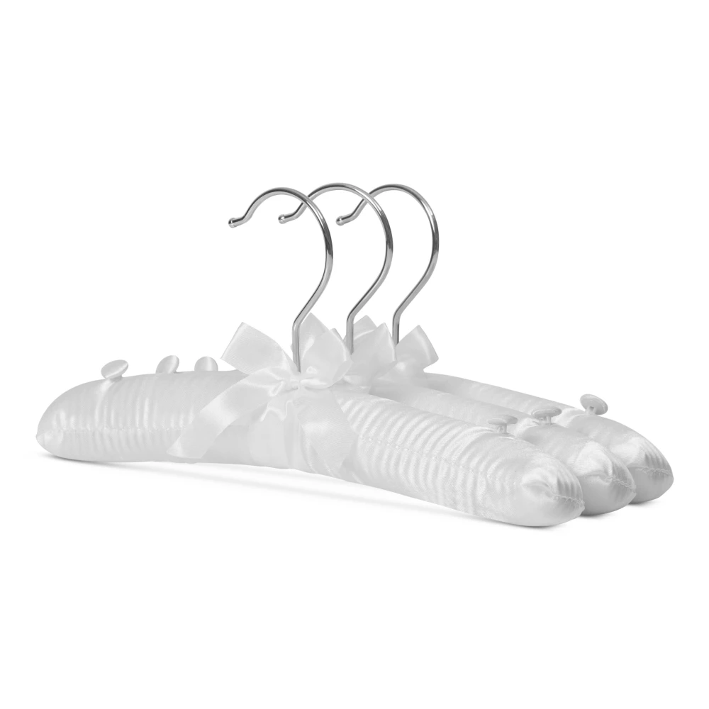 Ivory Satin Padded Lingerie Hangers 26cm (Box of 100) - 56025