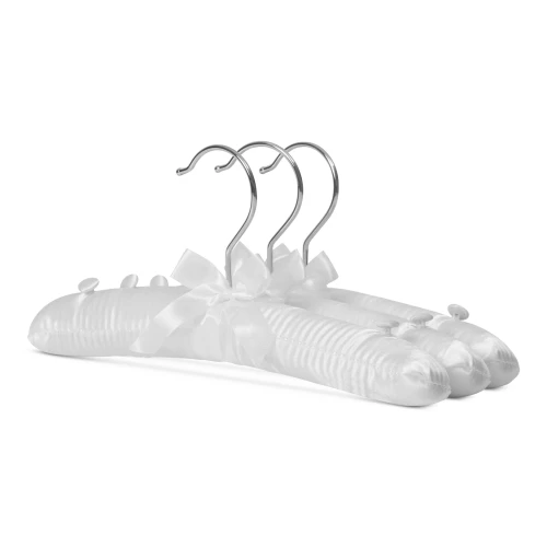 Ivory Satin Padded Lingerie Hangers 26cm (Box of 100) - 56025