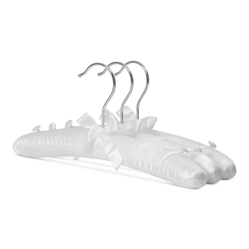 Ivory Satin Padded Lingerie Hangers 30cm (Box of 100) - 56026