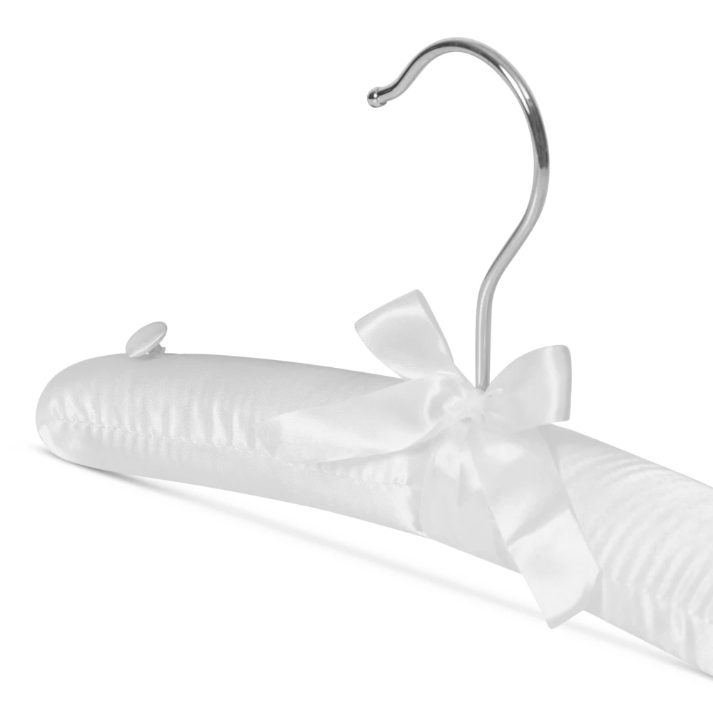 Ivory Satin Padded Lingerie Hangers 30cm (Box of 100) - 56026