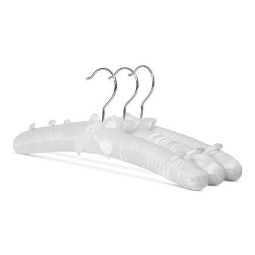 Ivory Satin Padded Lingerie Hangers 35cm (Box of 100) - 56027
