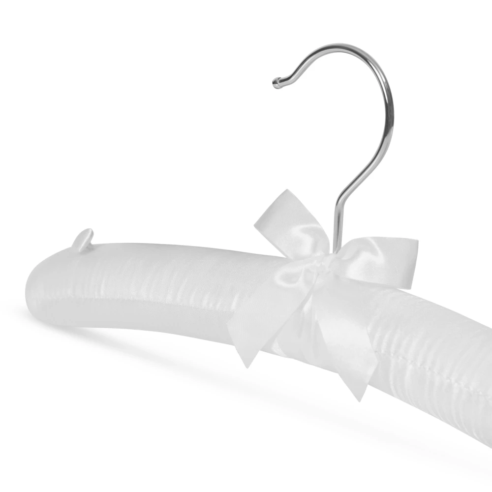 Ivory Satin Padded Lingerie Hangers 35cm (Box of 100) - 56027