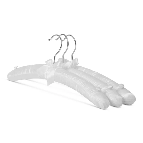 Ivory Satin Padded Lingerie Hangers 41cm (Box of 100) - 56028