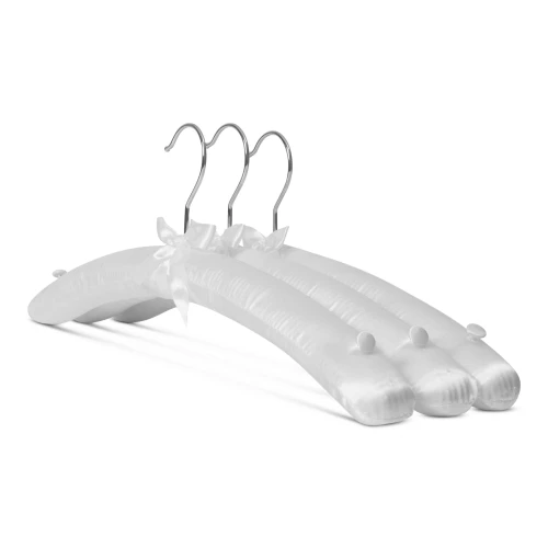 Ivory Satin Padded Lingerie Hangers 47cm (Box of 100) - 56029