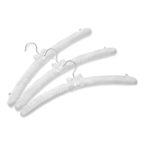 Ivory Satin Padded Lingerie Hangers 47cm (Box of 100) - 56029