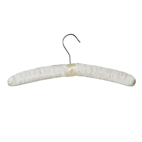 Ivory Shaped Satin Covered Padded Hangers (Box of 36) 56014