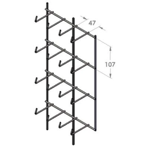 Keyring Display - 64 Hooks 16016