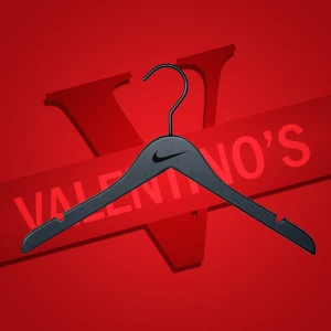 Laser Engraved Wooden Hangers Branded With Logo and Resprayed - Nike