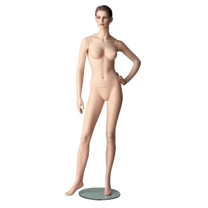 Left Hand on Hip Female Mannequin,(White Matt/Natural with Make up) 71406