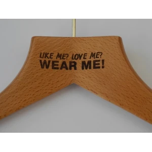Laser Engraved FSC Hangers - Like Me? Love Me? Wear Me!