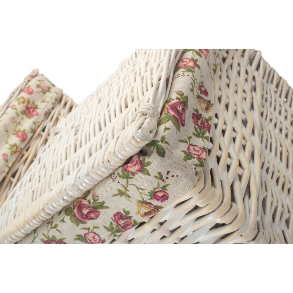 Linen Lined Wash Baskets Set Of Two - 95322