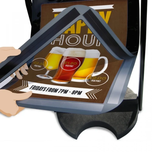 Magnetic Pocket Swing Sign - Black