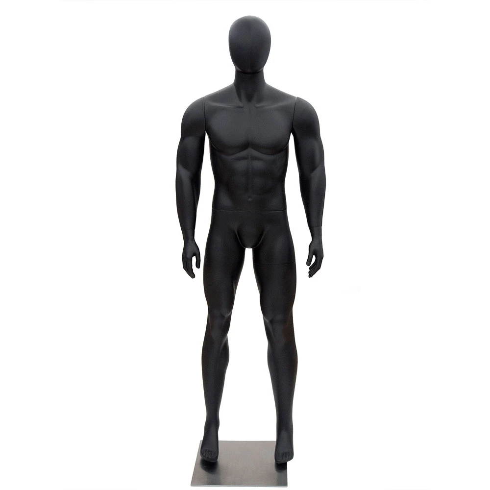 Male Black Matt Fitness Mannequin 74117