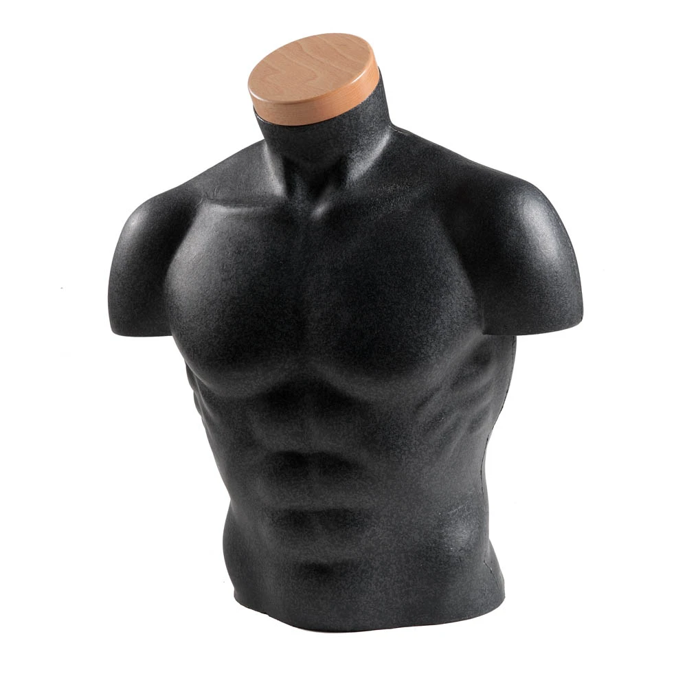 Male Body Form - Black Granite Finish - Stand Included 77114