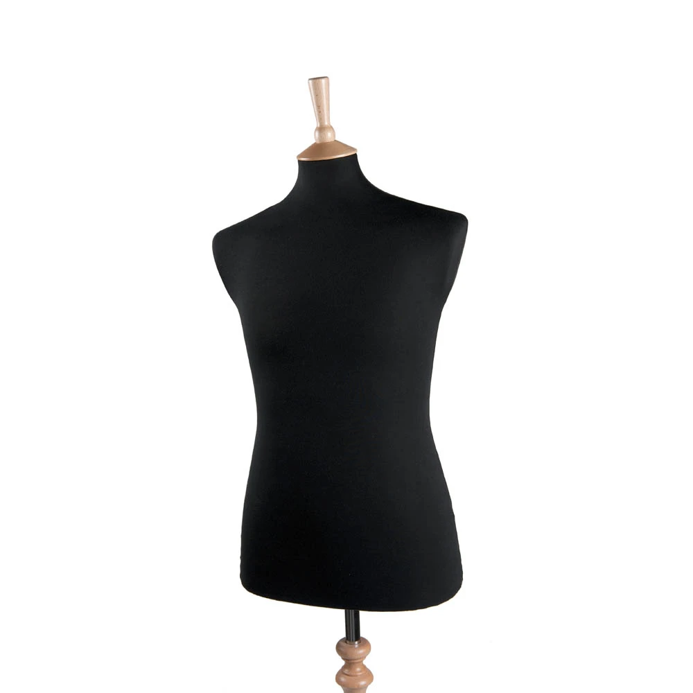 Male Dressmakers Mannequin Black Jersey 40 Inch Chest 75105