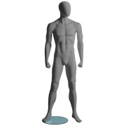 Male Faceless Grey Sports Mannequins