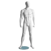 Male Faceless White Sports Mannequins