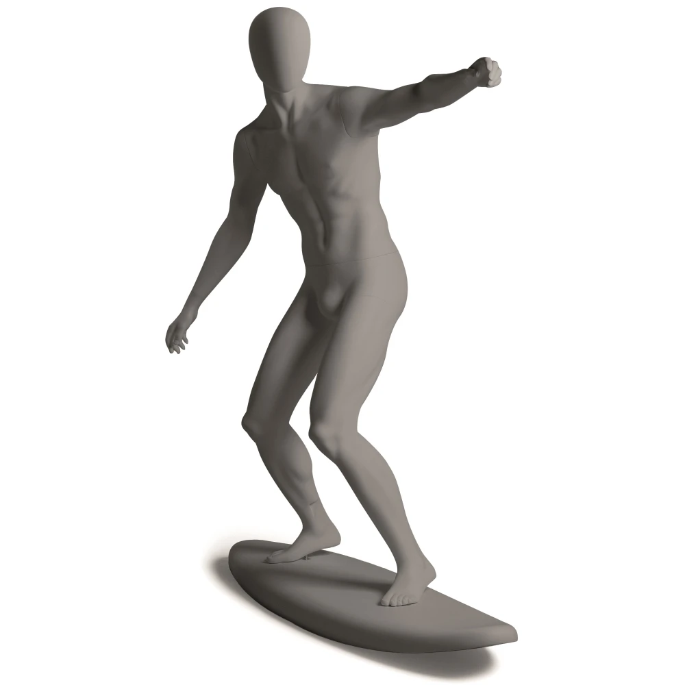 Male Grey Sports Mannequins - Surfer 74122