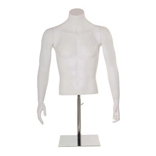 Male Headless Fibre Glass Half Bust Torso With Stand 77007