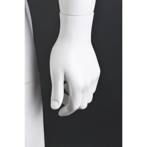 Male Headless White Matt Mannequin - Hands at Side - Straight Pose 70301