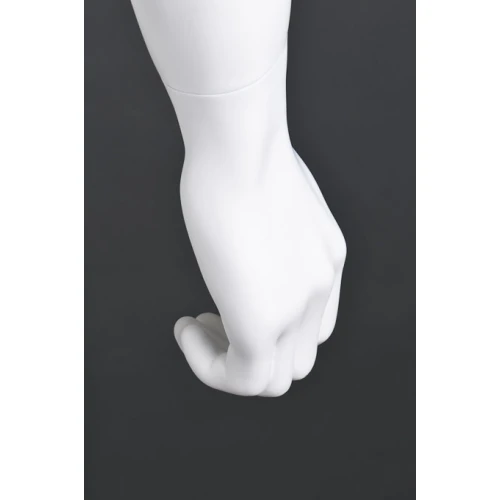 Male Headless White Matt Mannequin - Hands at Side - Straight Pose 70301