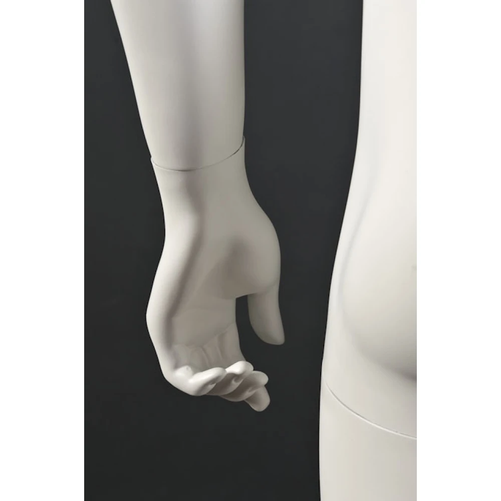 Male Headless White Matt Mannequin - Hands at Side - Straight Pose 70301