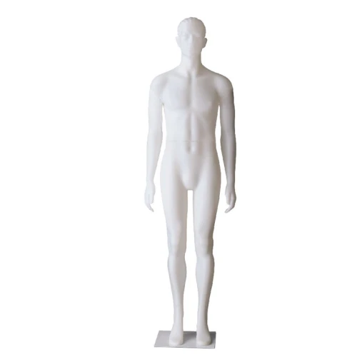 Male White/Opal Sculptured Head PE Mannequin 70702