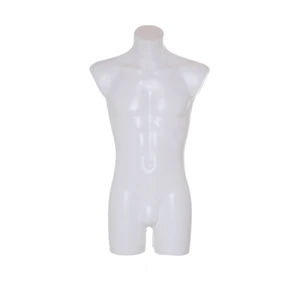 Male White Plastic Torso Mannequin 77019