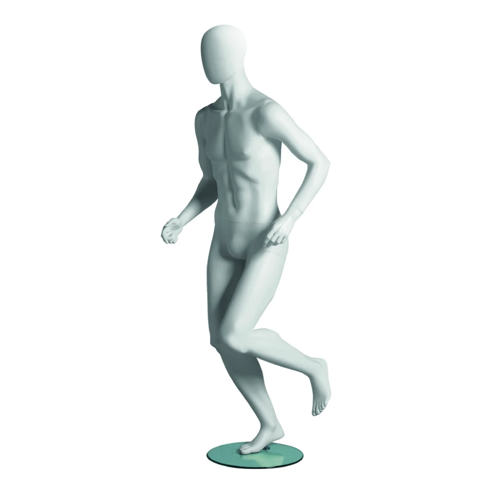 Male White Sports Mannequins - Runner 74127