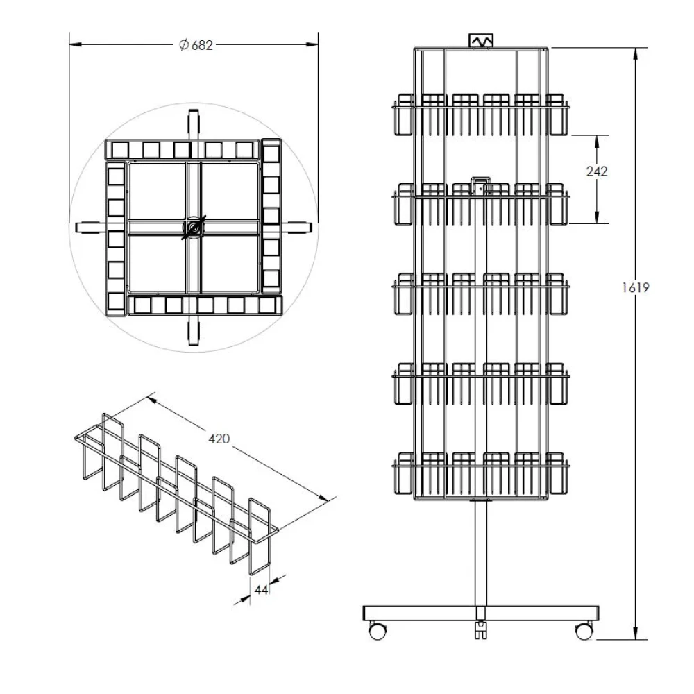 Multipurpose Greeting Card Display Stand - 15003