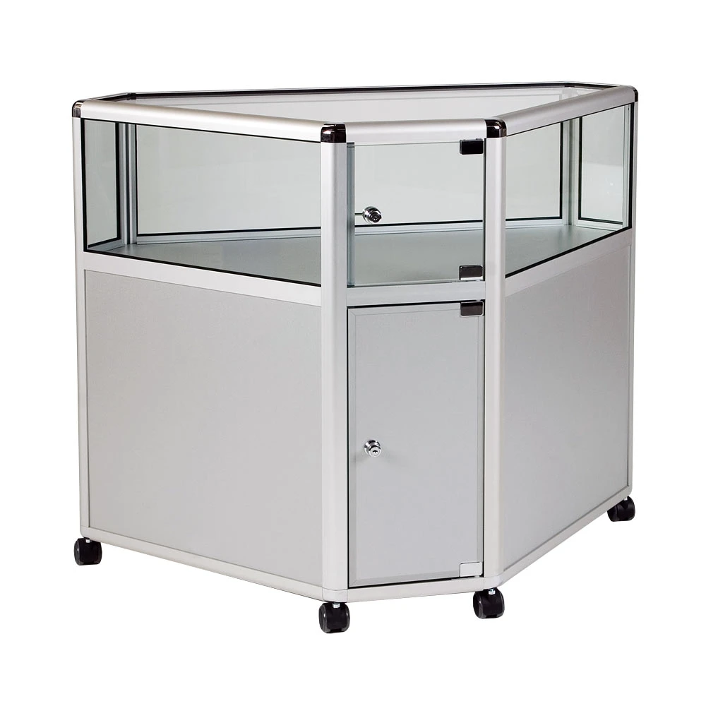 One Third Glass Display Corner Counter 810mm 26013