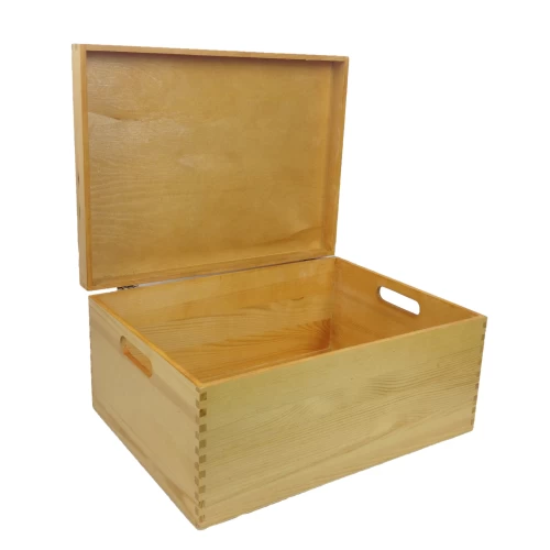 Pine Wooden Display Box 16 Inch With Metal Hinges - 95223