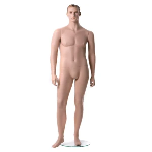 Plus Size Male Mannequin, Sculpted Hair (White Matt/Natural) 78101