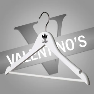 Black Printed, White Painted Coathanger - Adidas