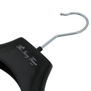 Printed Black Plastic Coat Hangers - The Ivory Tower
