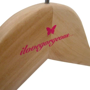 Babies, Child Printed Bespoke Manufactured Wooden Hangers Branded With Pink Logo - ilovegorgeous