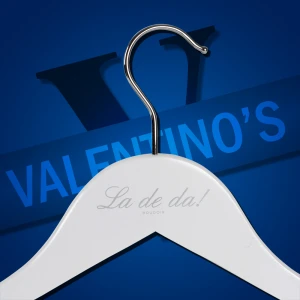 White Wooden Printed Clothes Hangers - La De Da Boudoir