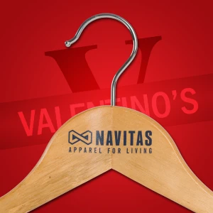 Personalised Wooden Coat Hangers, Branded With Logo - Navitas, Apparel For Living