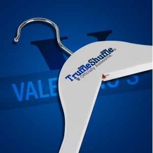 White Wooden Printed Clothes Hangers - Truffle Shuffle