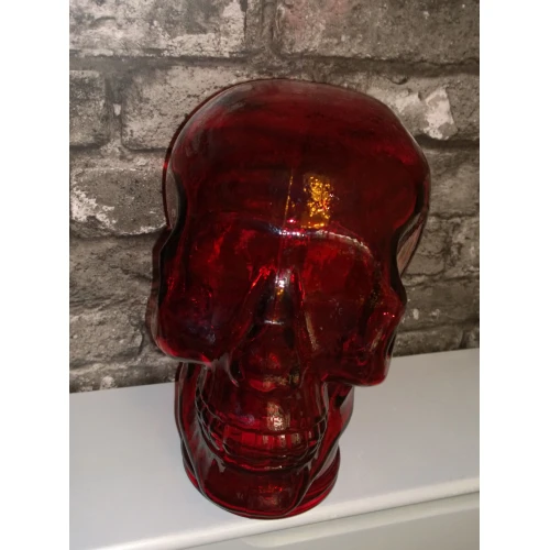 Red Glass Skeleton Skull - 77328