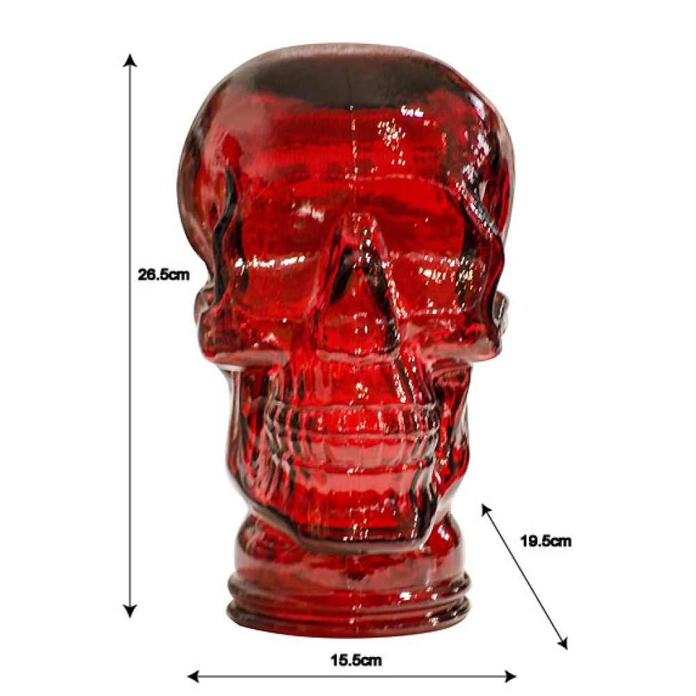 Red Glass Skeleton Skull - 77328