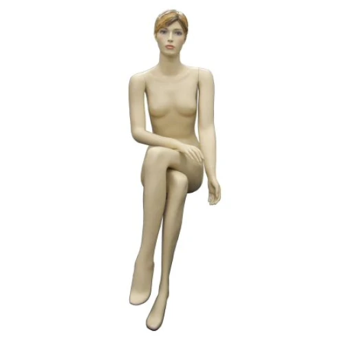 Sculptured Hair Female FleshTone Mannequin - Hands at Side 71501