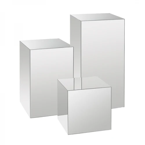 Set Of Three Mirrored Plinths 83008