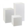 Set Of Three White Plinths 83012