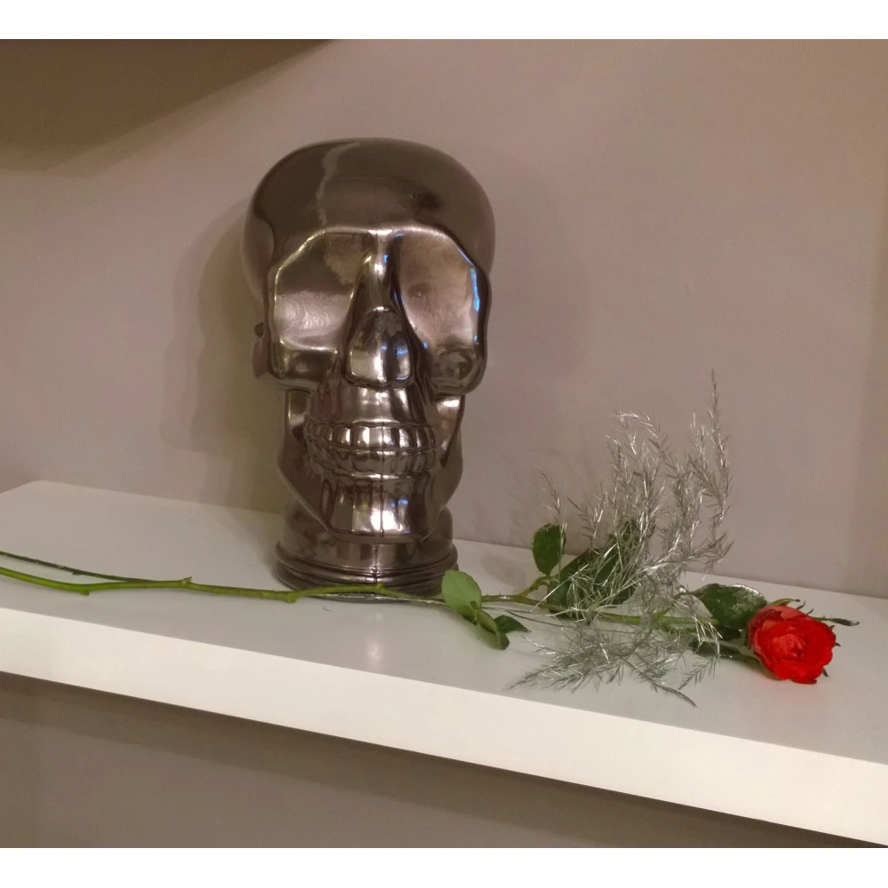 Silver Glass Skull - 77324