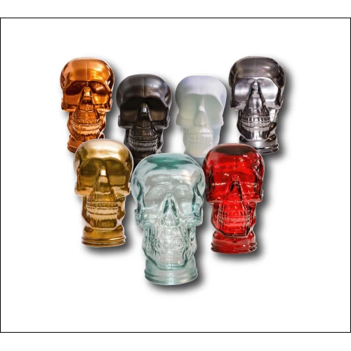 Silver Glass Skull - 77324