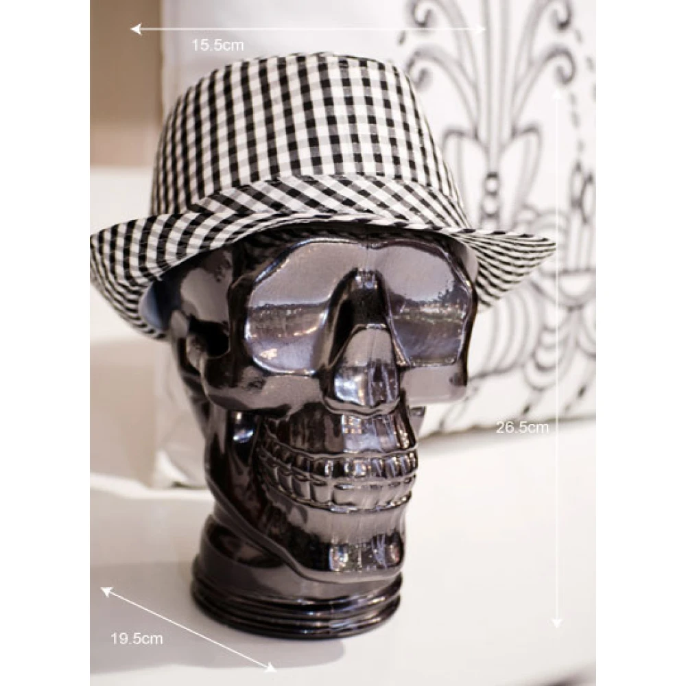 Silver Glass Skull - 77324