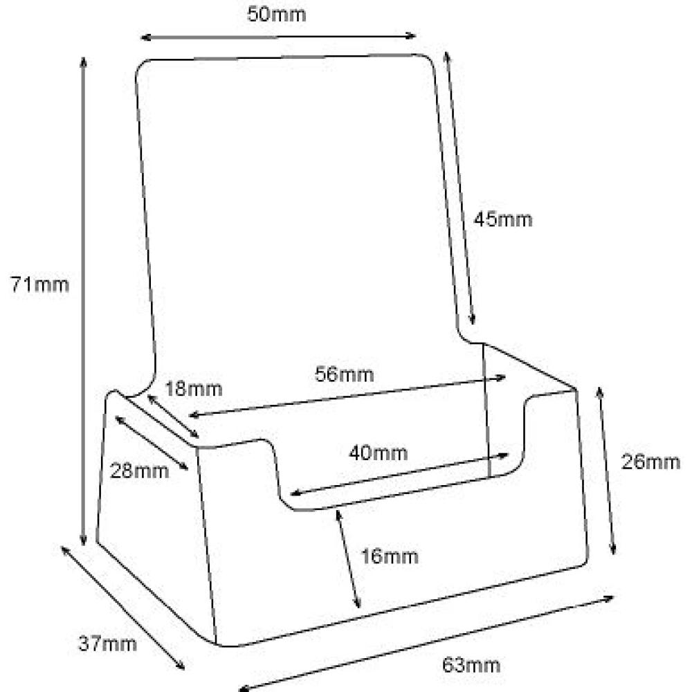 Single Pocket Portrait Business Card Holder 64002