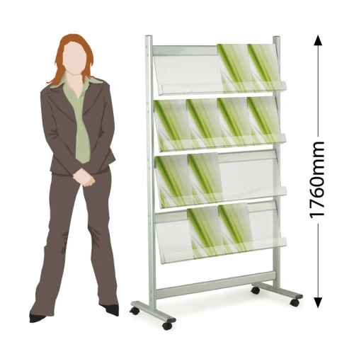 Single Sided Wheeled Literature Stand 4x4 65009