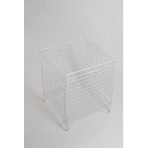 Square White Dump Bin 40cm Small 95705